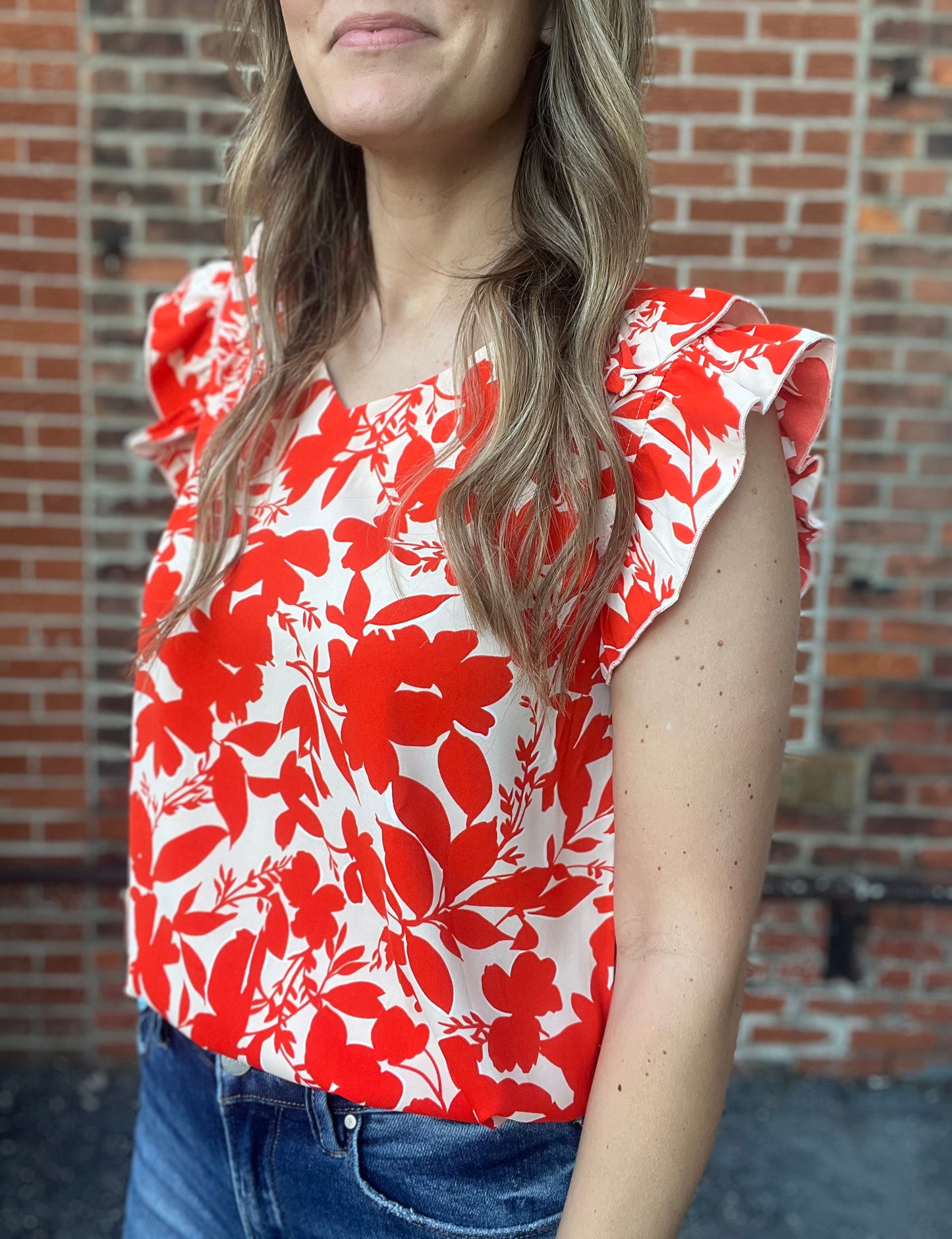 The Floral Vesper Ruffled Blouse