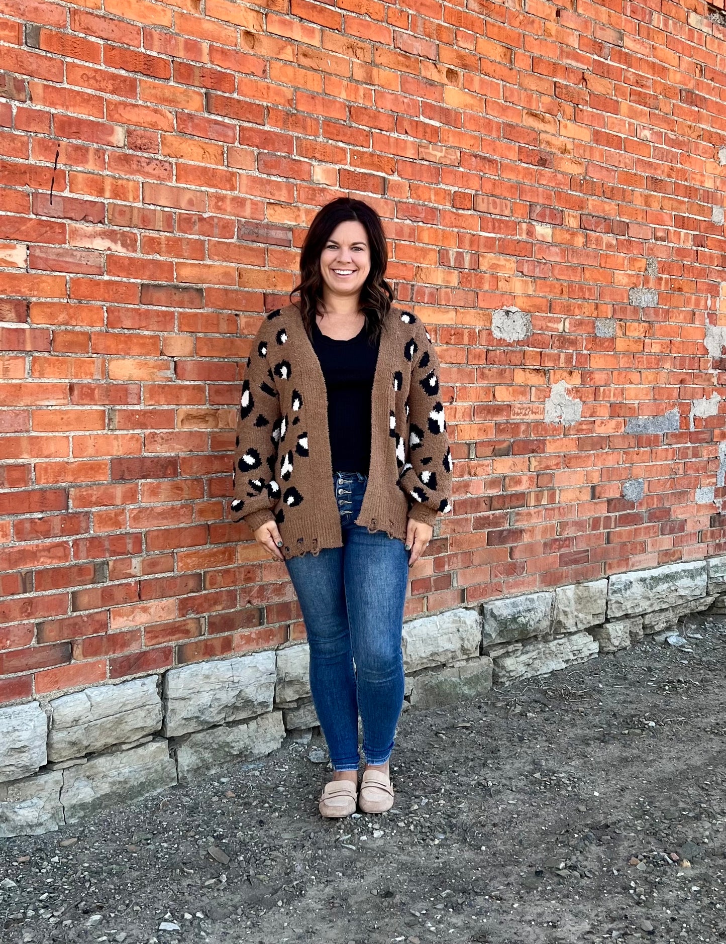 The Leopard Distressed Cardigan