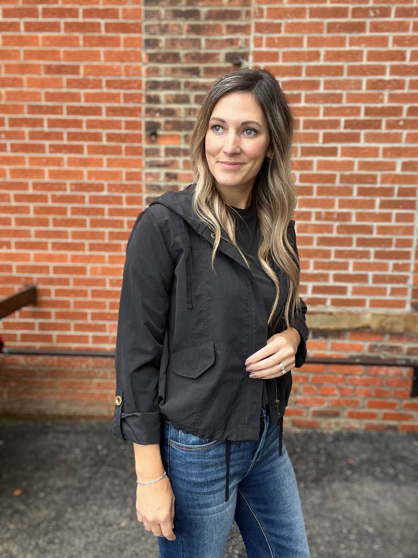 The Carson Cropped Zip Up