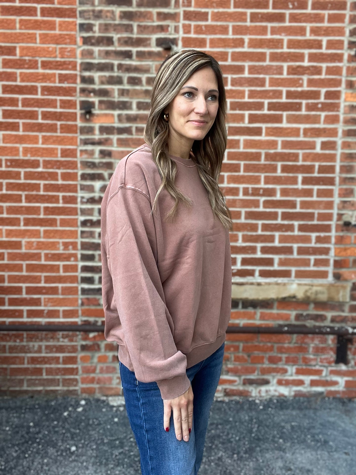 The Acid Wash Taylor Pullover Sweatshirt