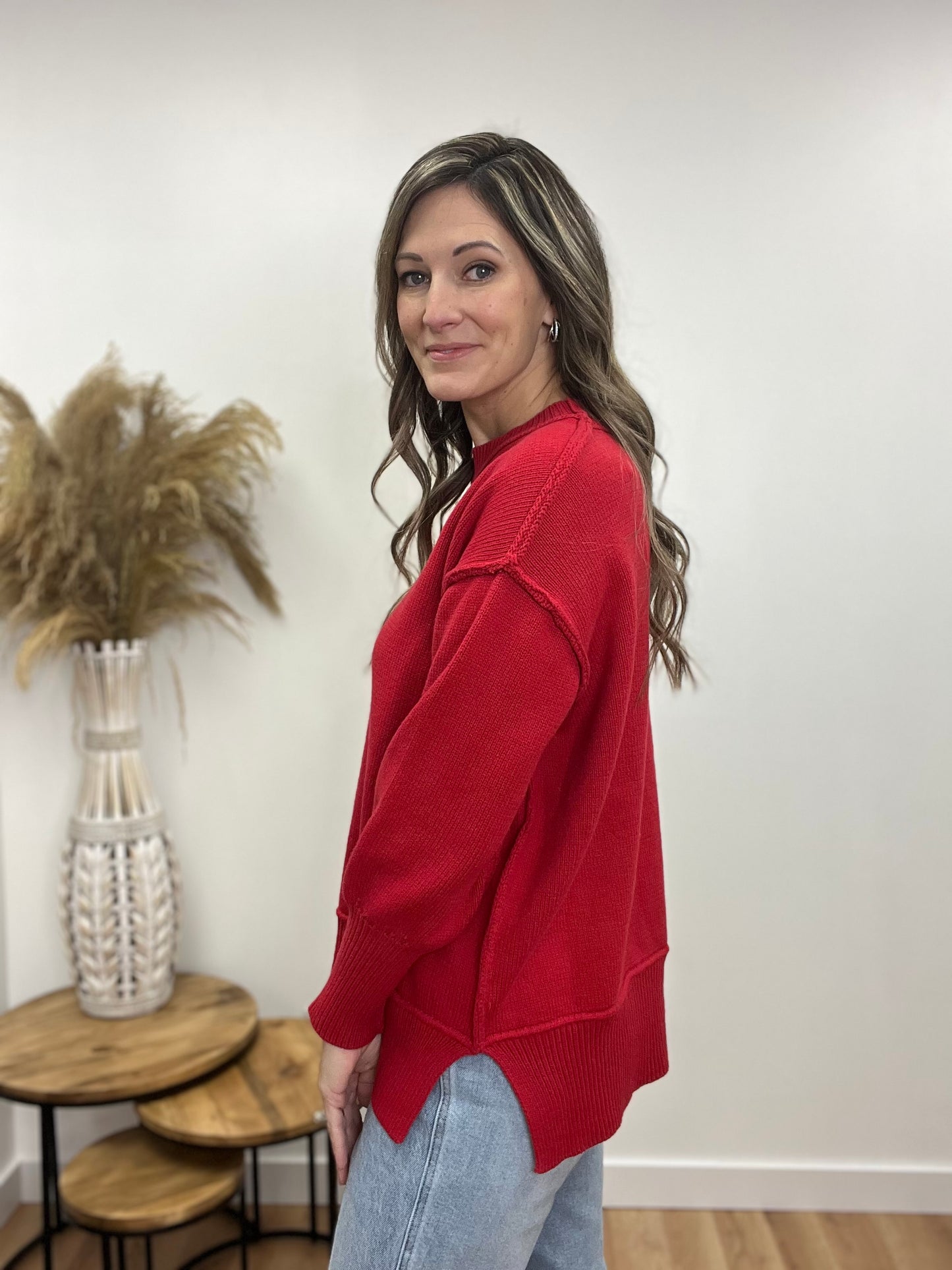 The Alara Red Sweater