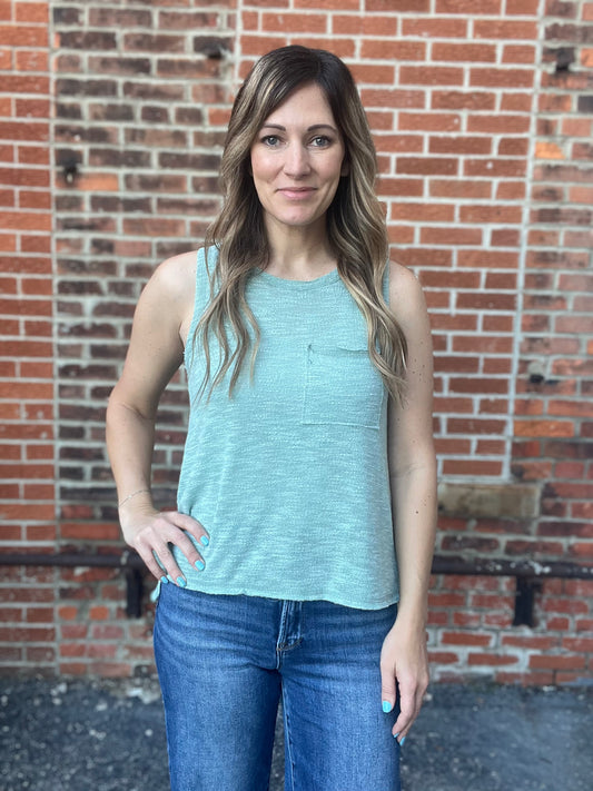 The Lola Hi-Low Gauze Tank Top