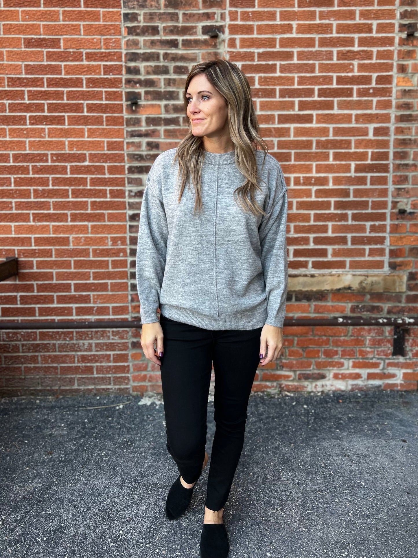 The Ana Sweater Front Seam