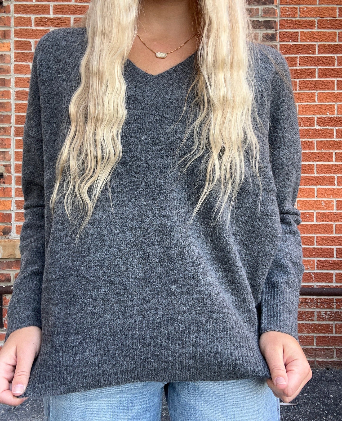 The Lennox Solid V Neck Sweater