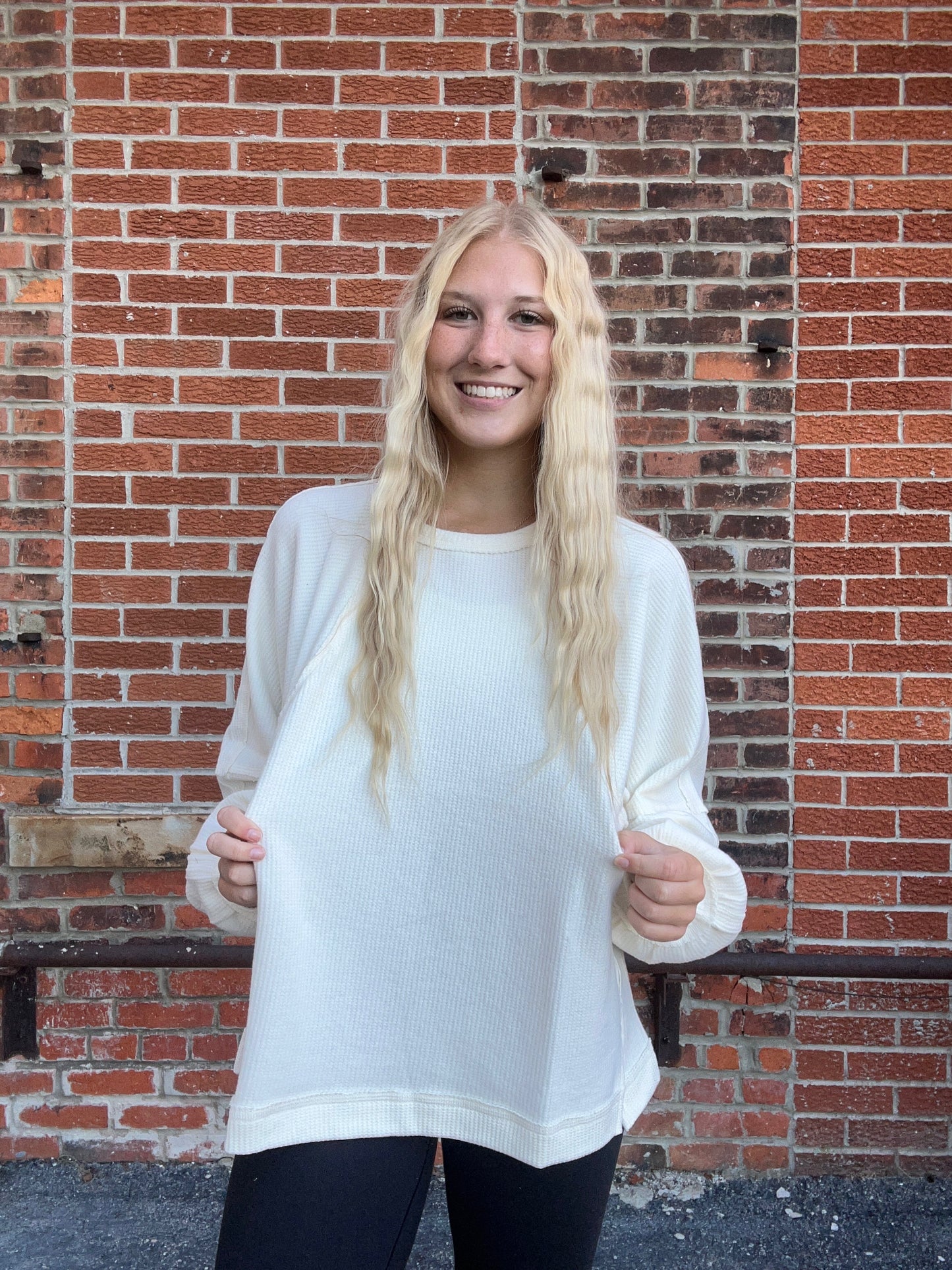 The Luna Reverse Seam Thermal Sweater