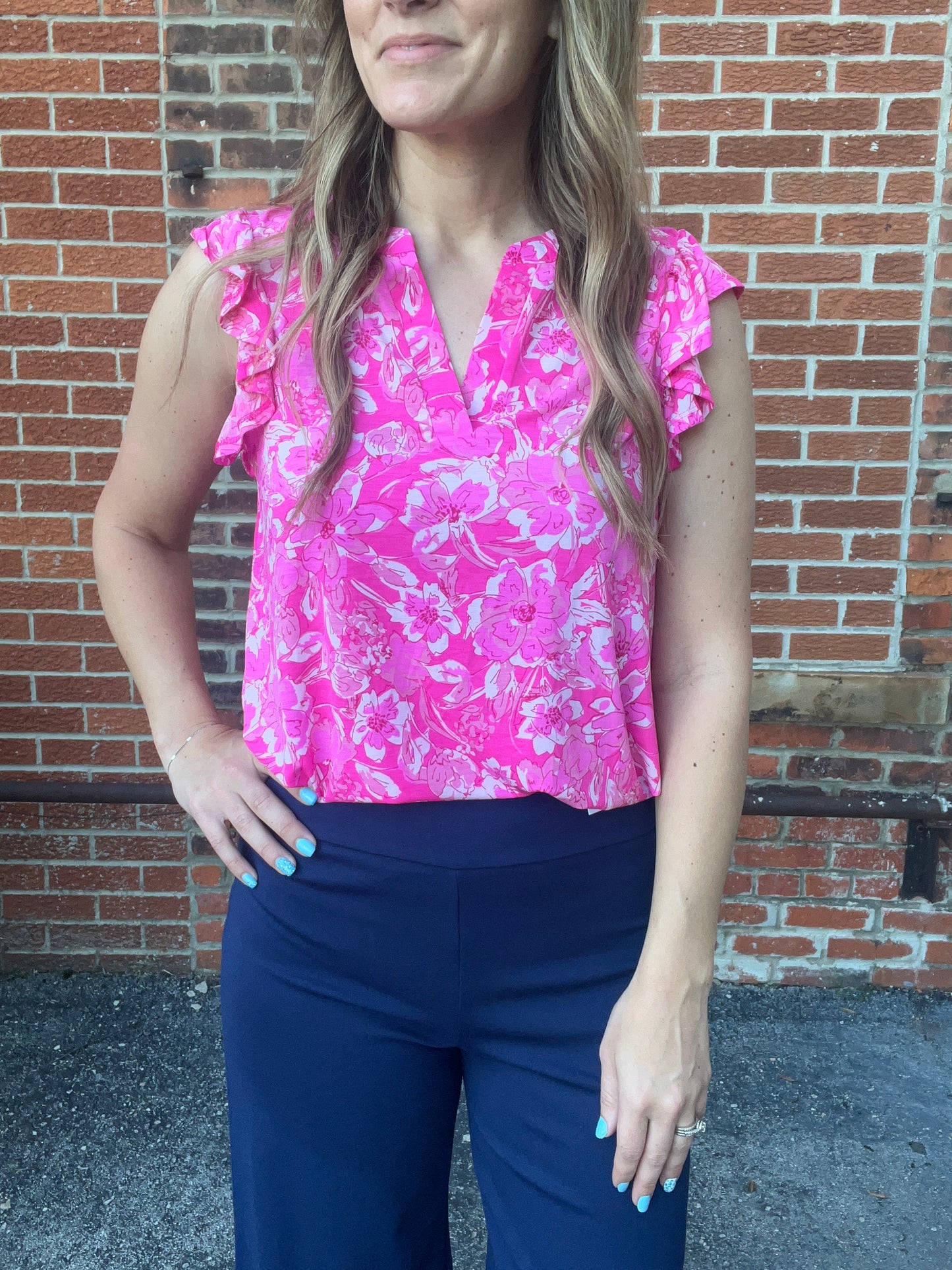 The Elmore Pink Floral Blouse