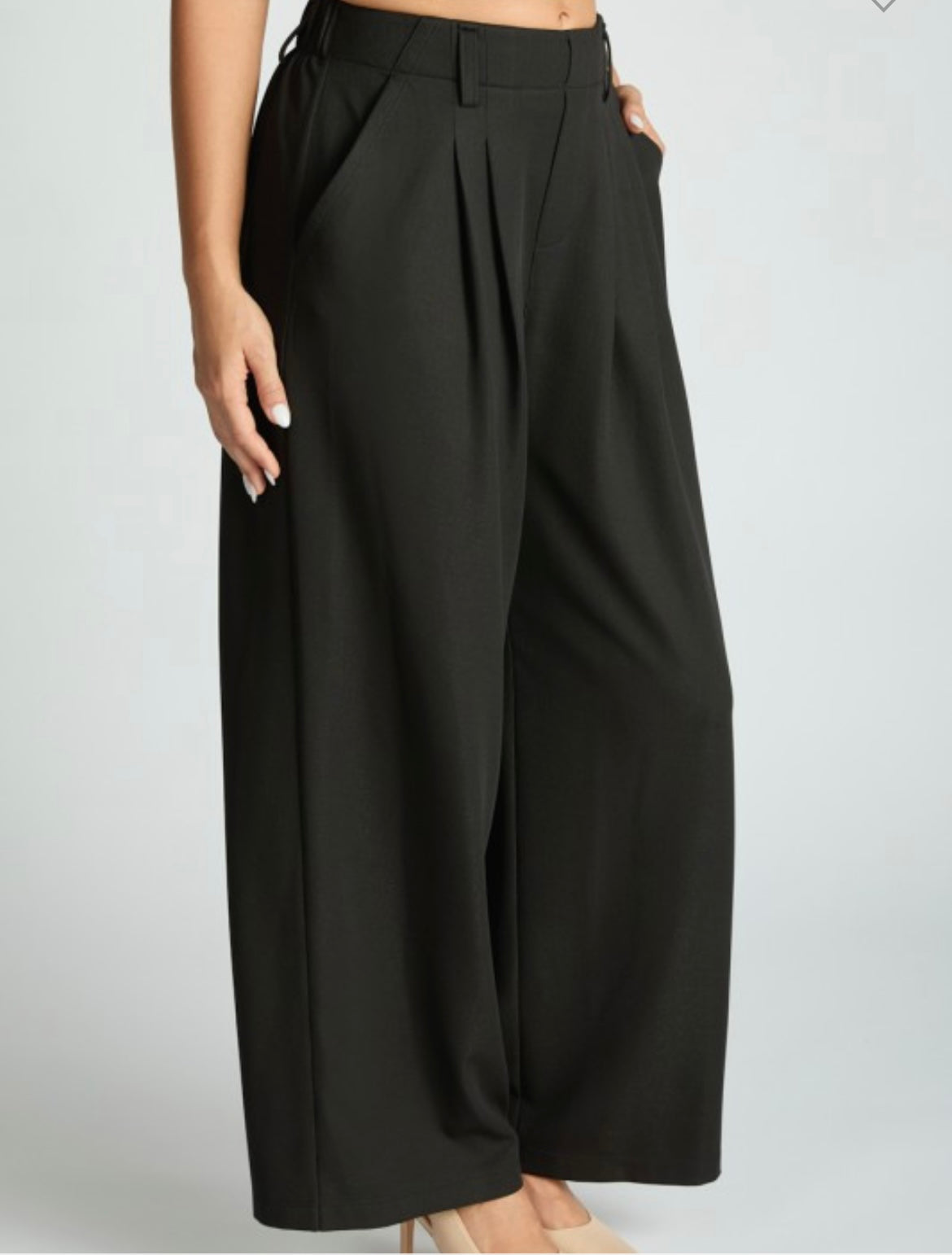 The Olsan Wide Leg Micro Waffle Textured Pants