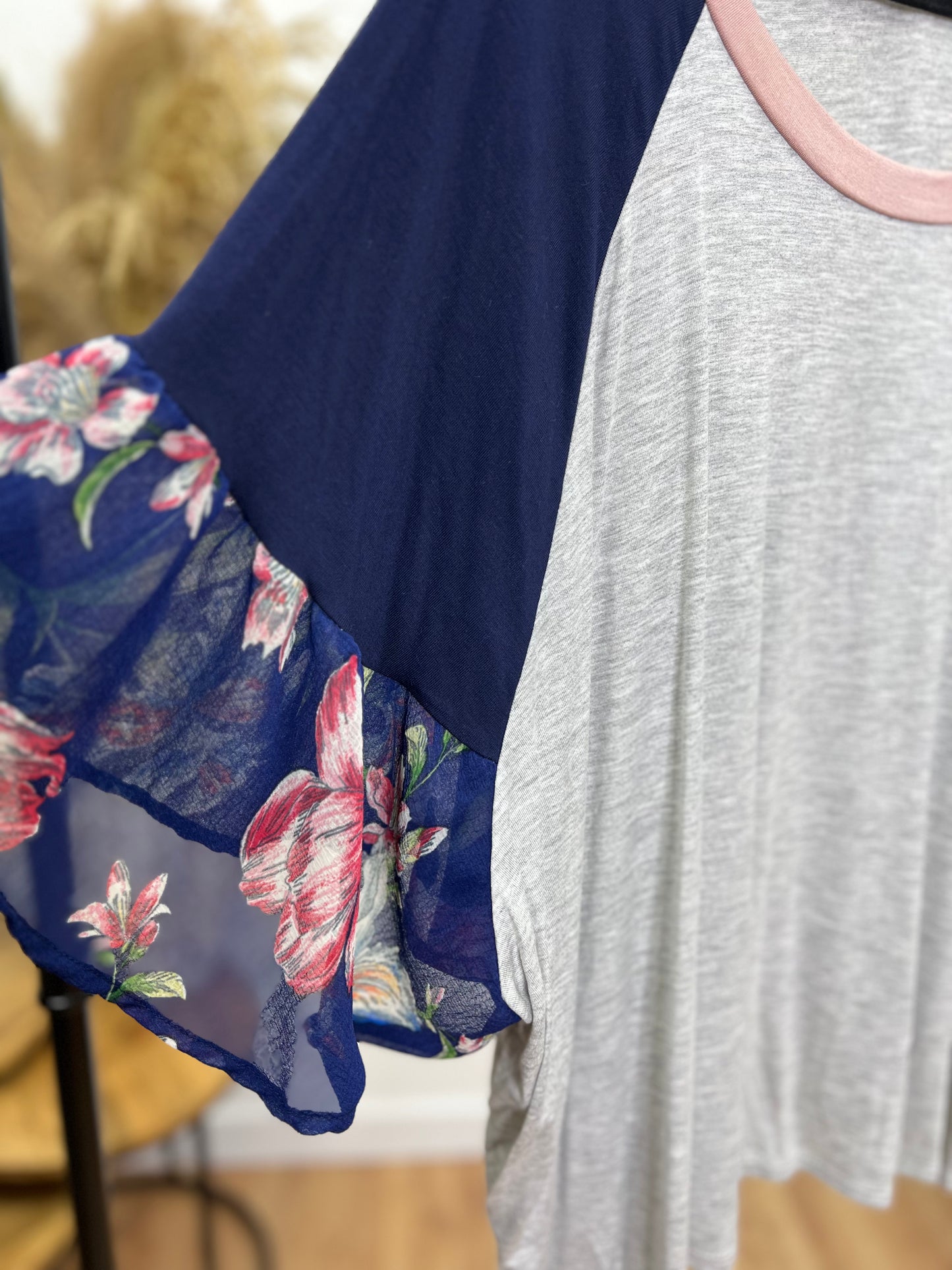 The Mayleigh Curvy Floral Mixed Top