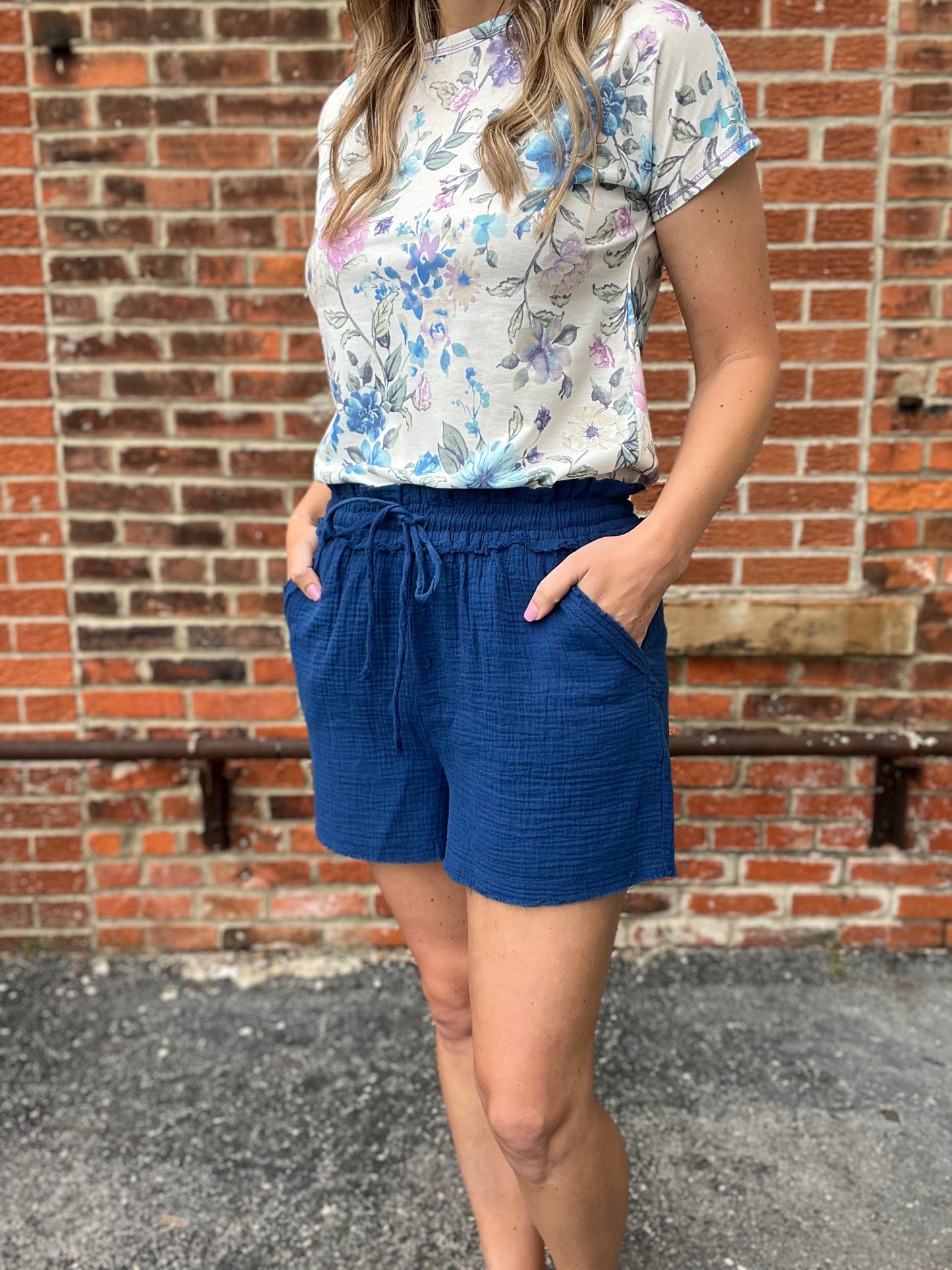 The Kenya Raw Hem Gauze Shorts