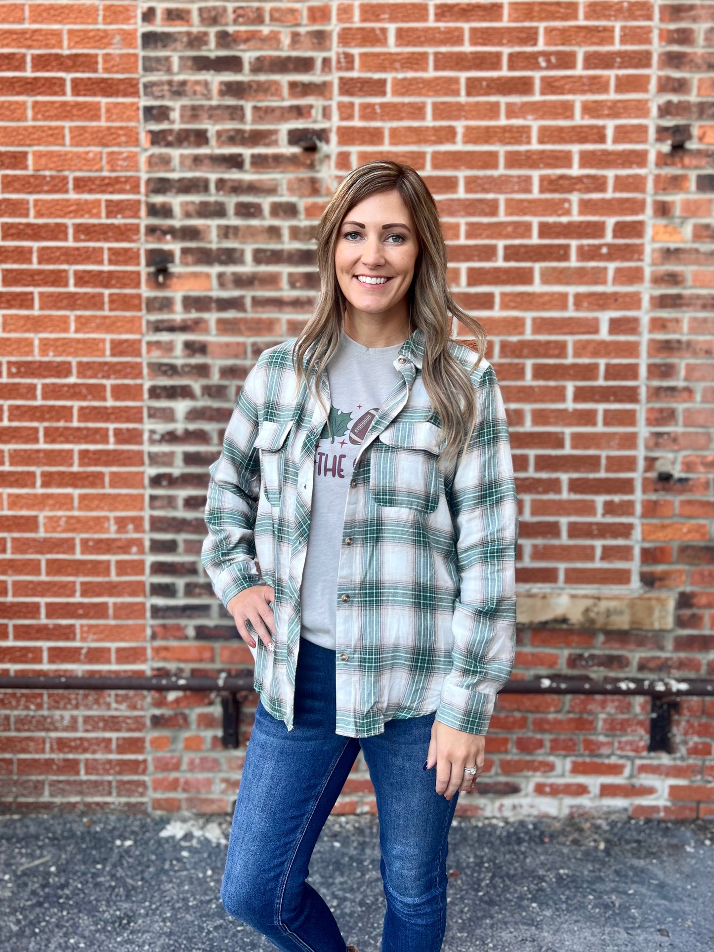 The Emma Plaid Button Front