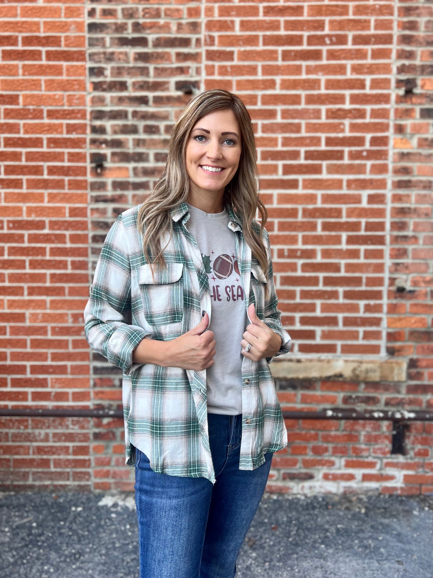 The Emma Plaid Button Front