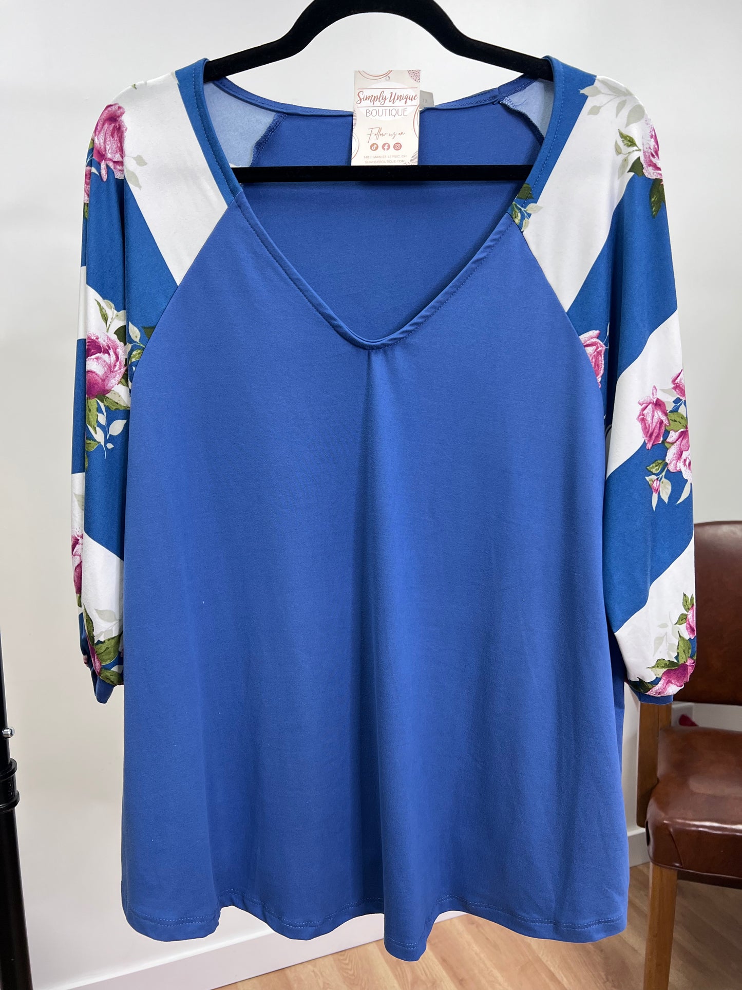 The Rylynn Curvy Quarter Length Sleeve Top