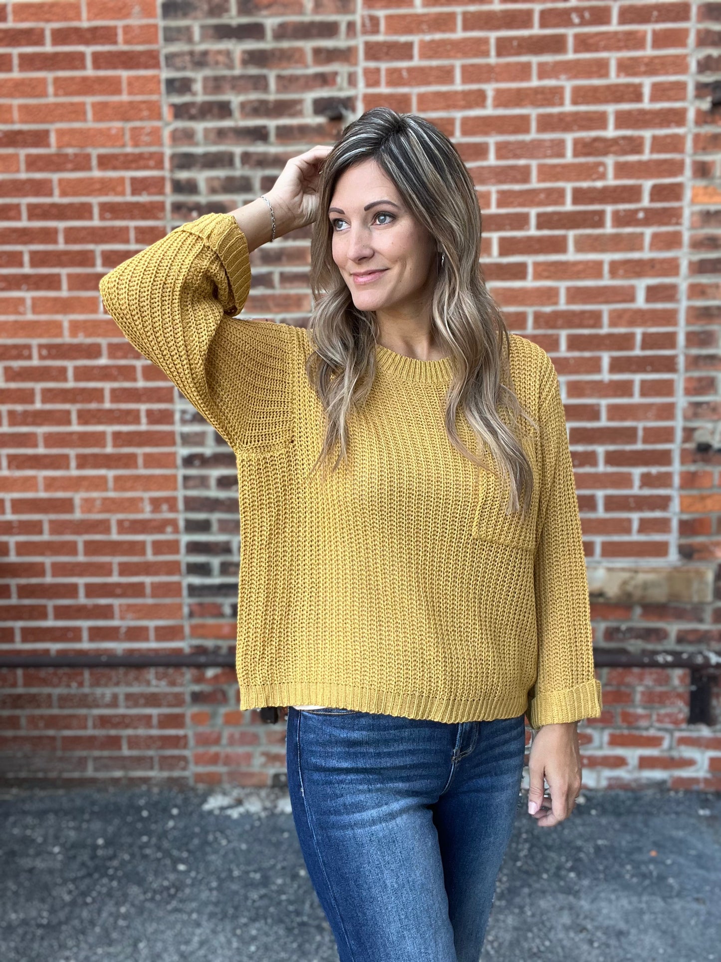 Bayleigh Mustard Knitted Sweater