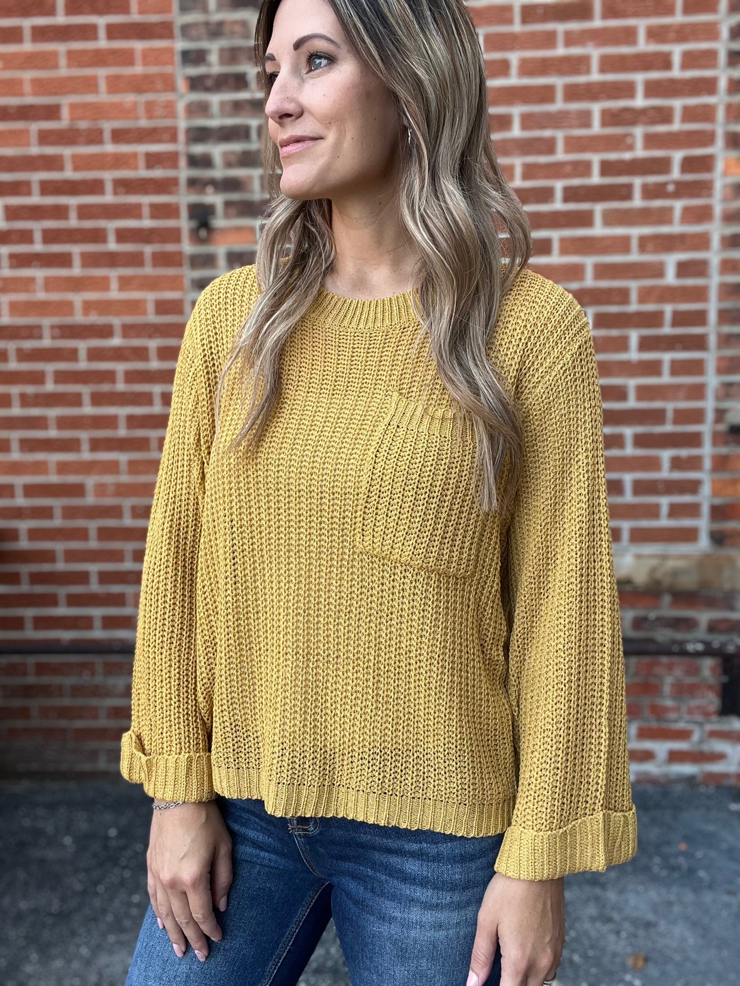 Bayleigh Mustard Knitted Sweater