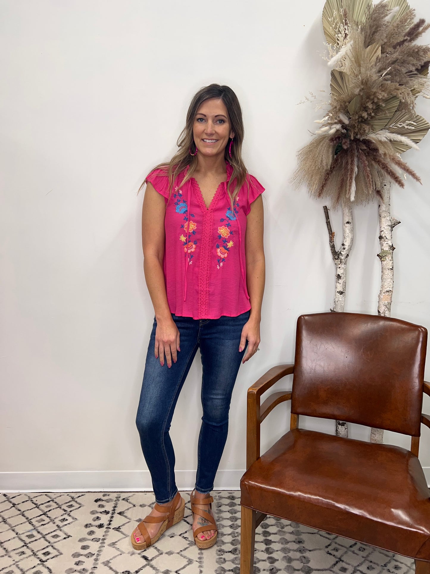 The Yvette Pink Blouse