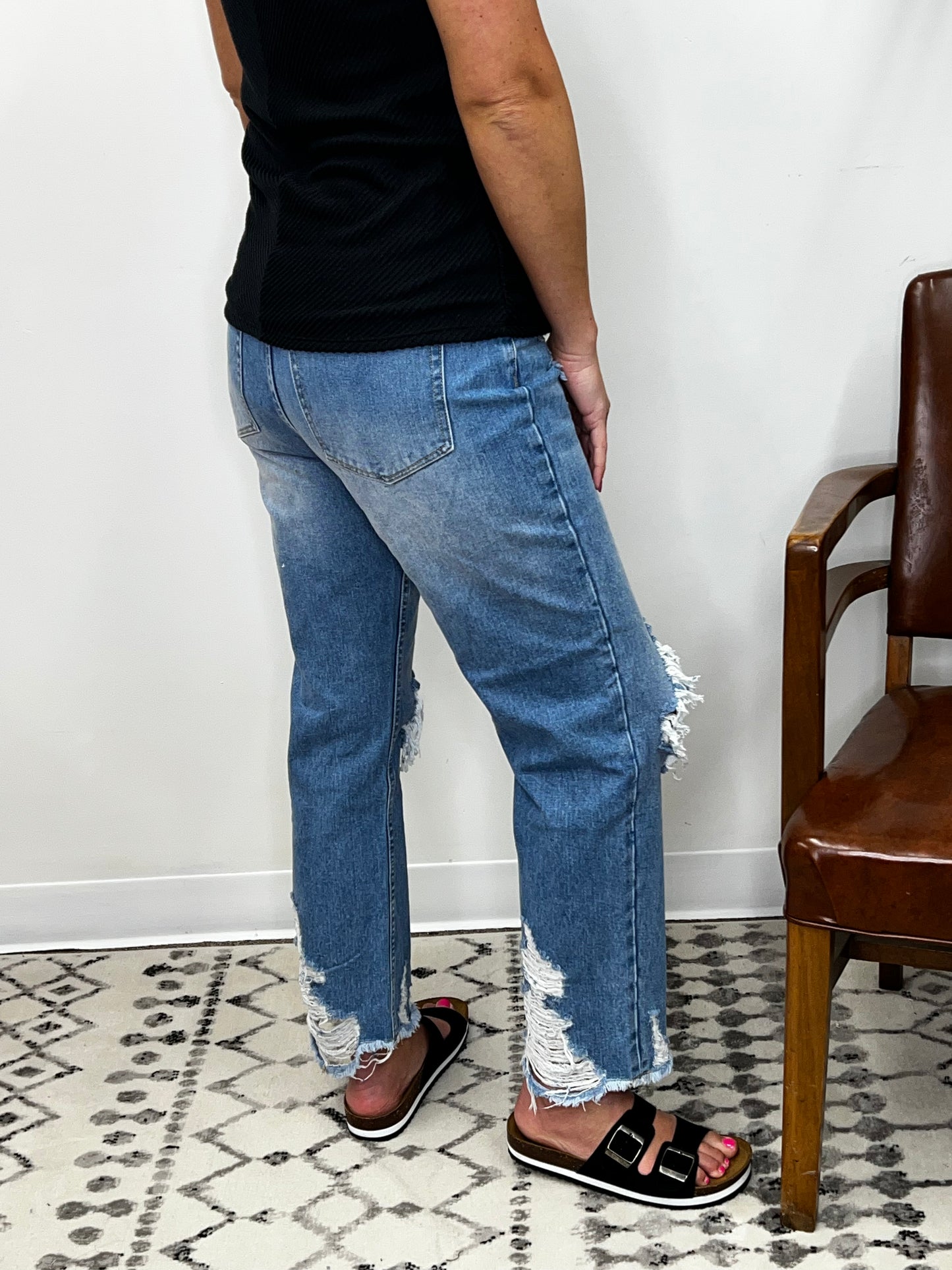 The Bay Ridge High Rise Straight Denim