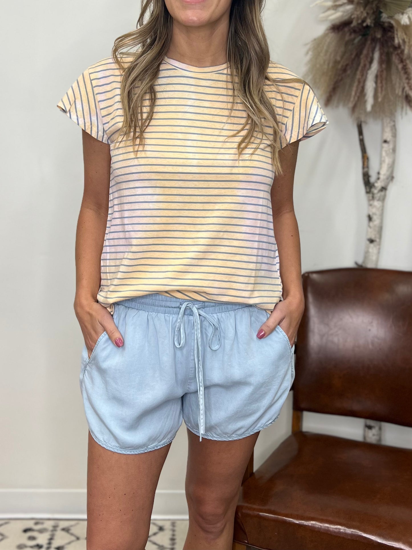The Carol Chambray Shorts