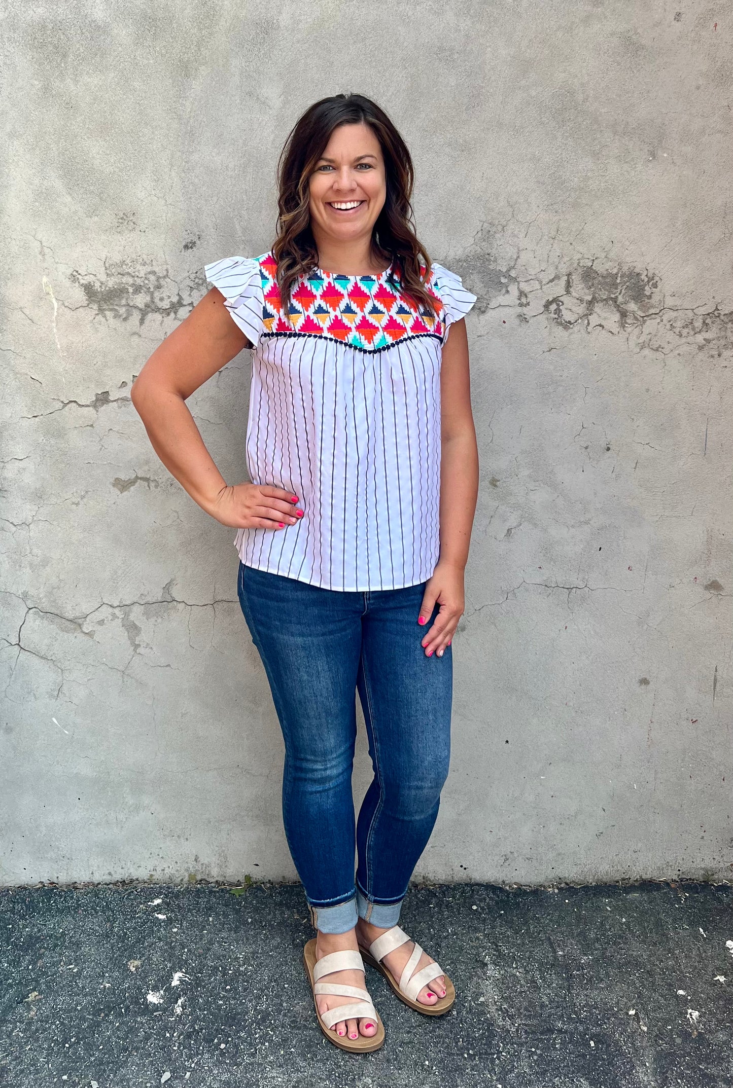 The Maisie Flutter Sleeve Top