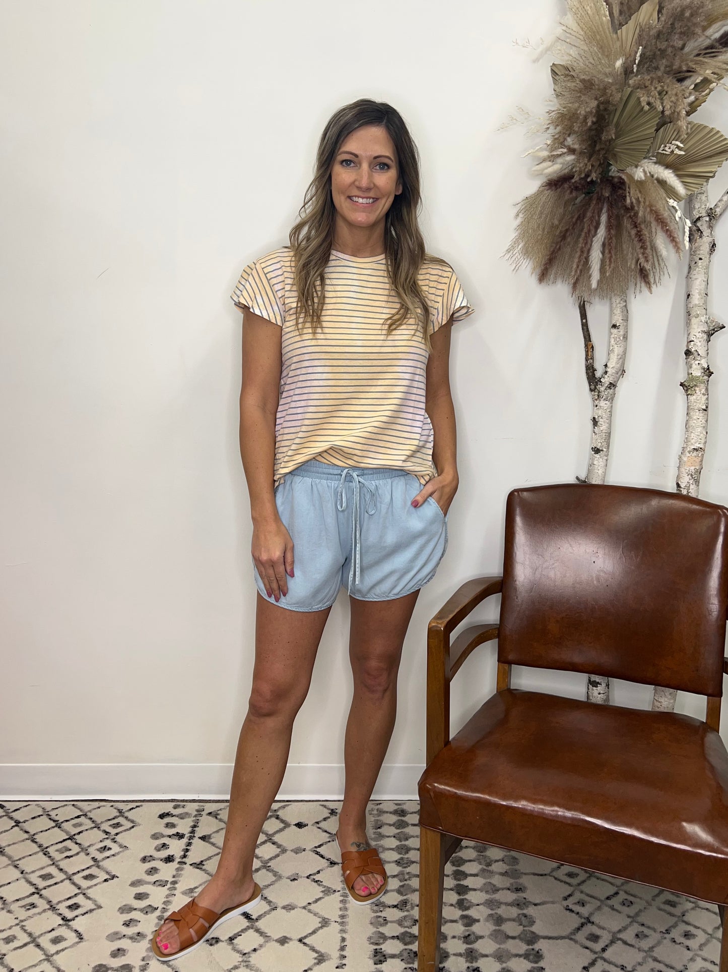 The Carol Chambray Shorts