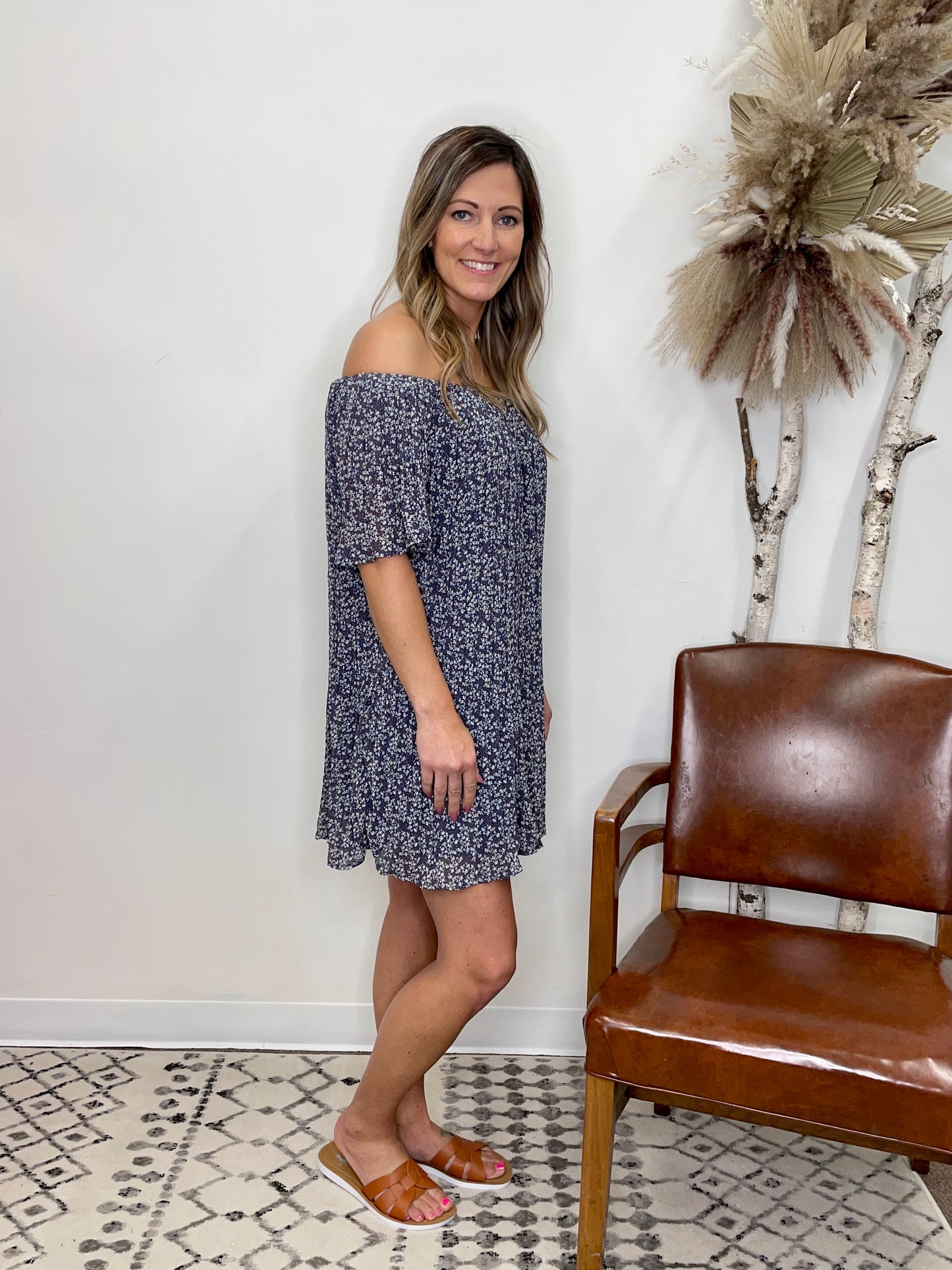 The Off The Shoulder Floral Dress