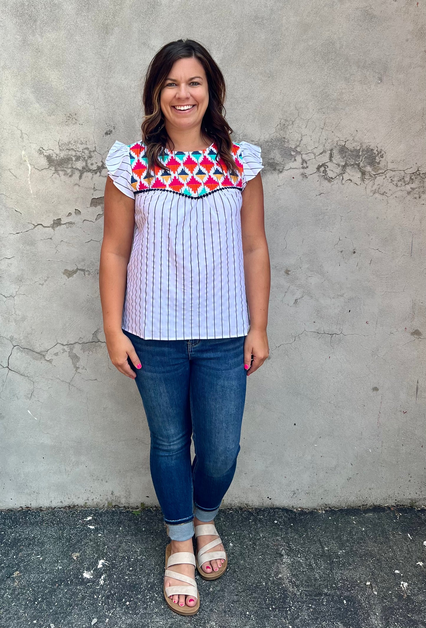 The Maisie Flutter Sleeve Top