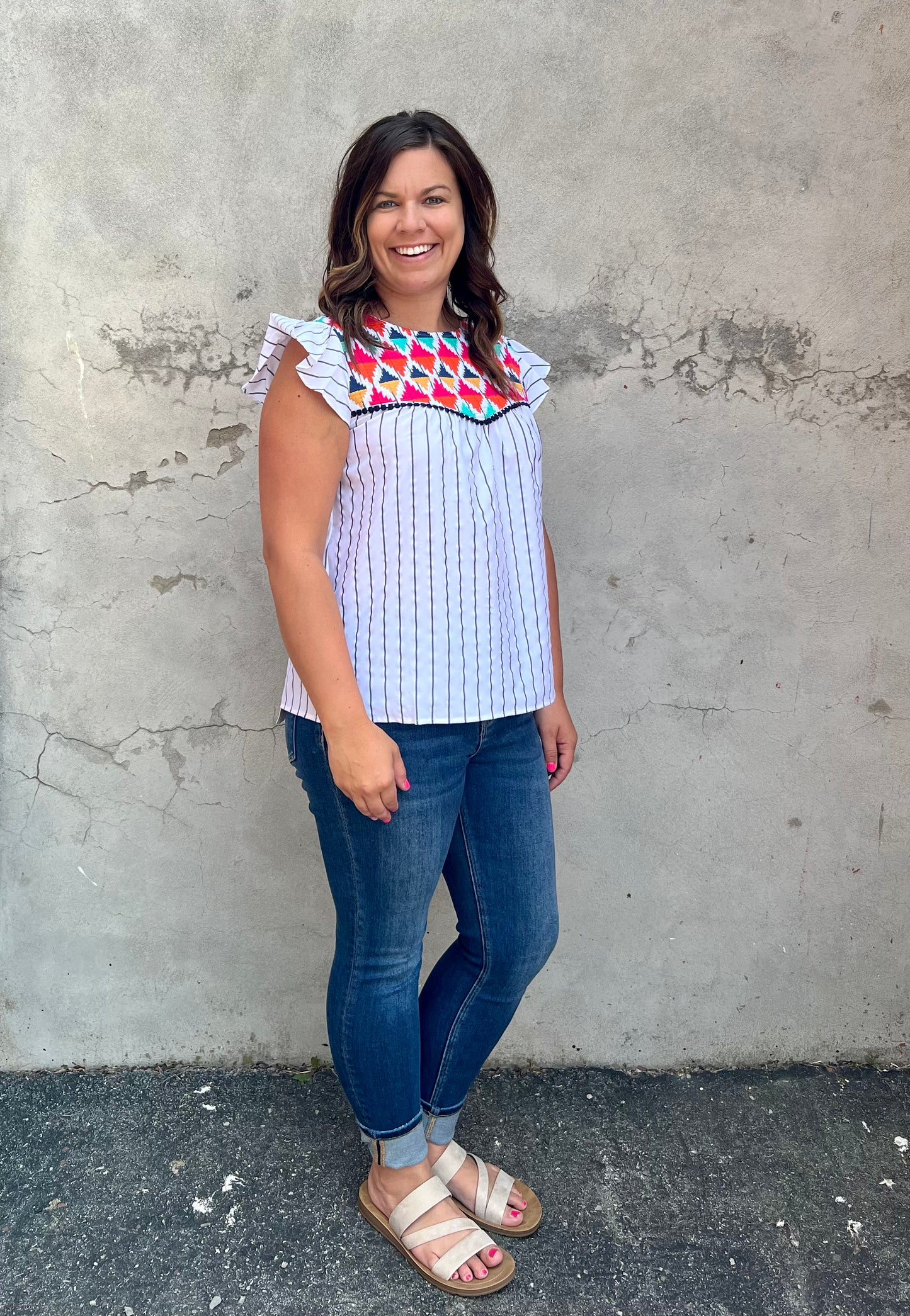 The Maisie Flutter Sleeve Top