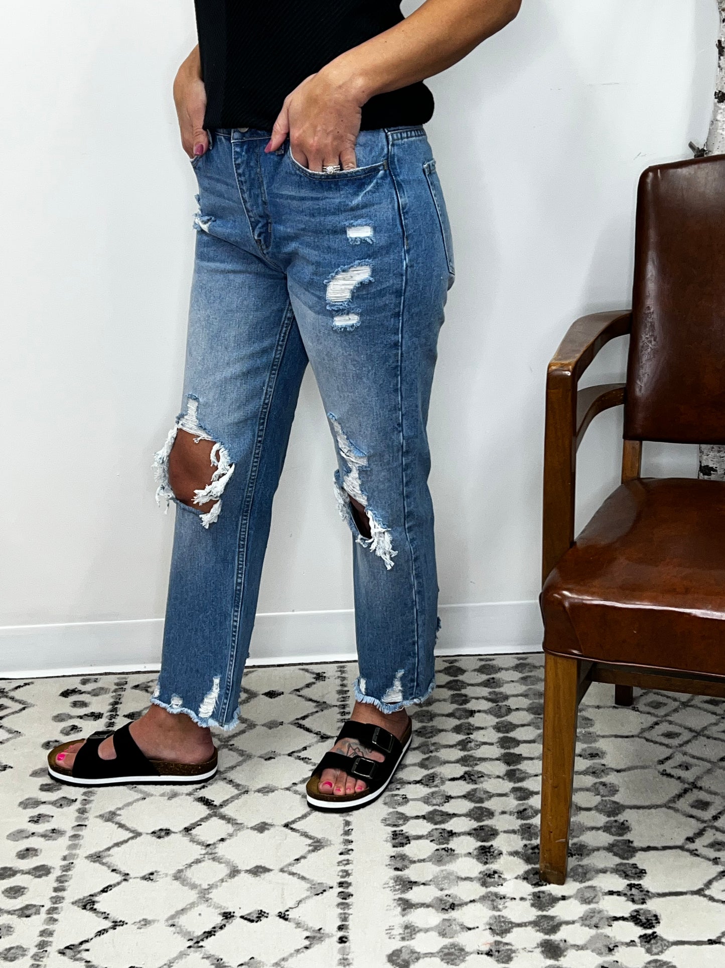 The Bay Ridge High Rise Straight Denim
