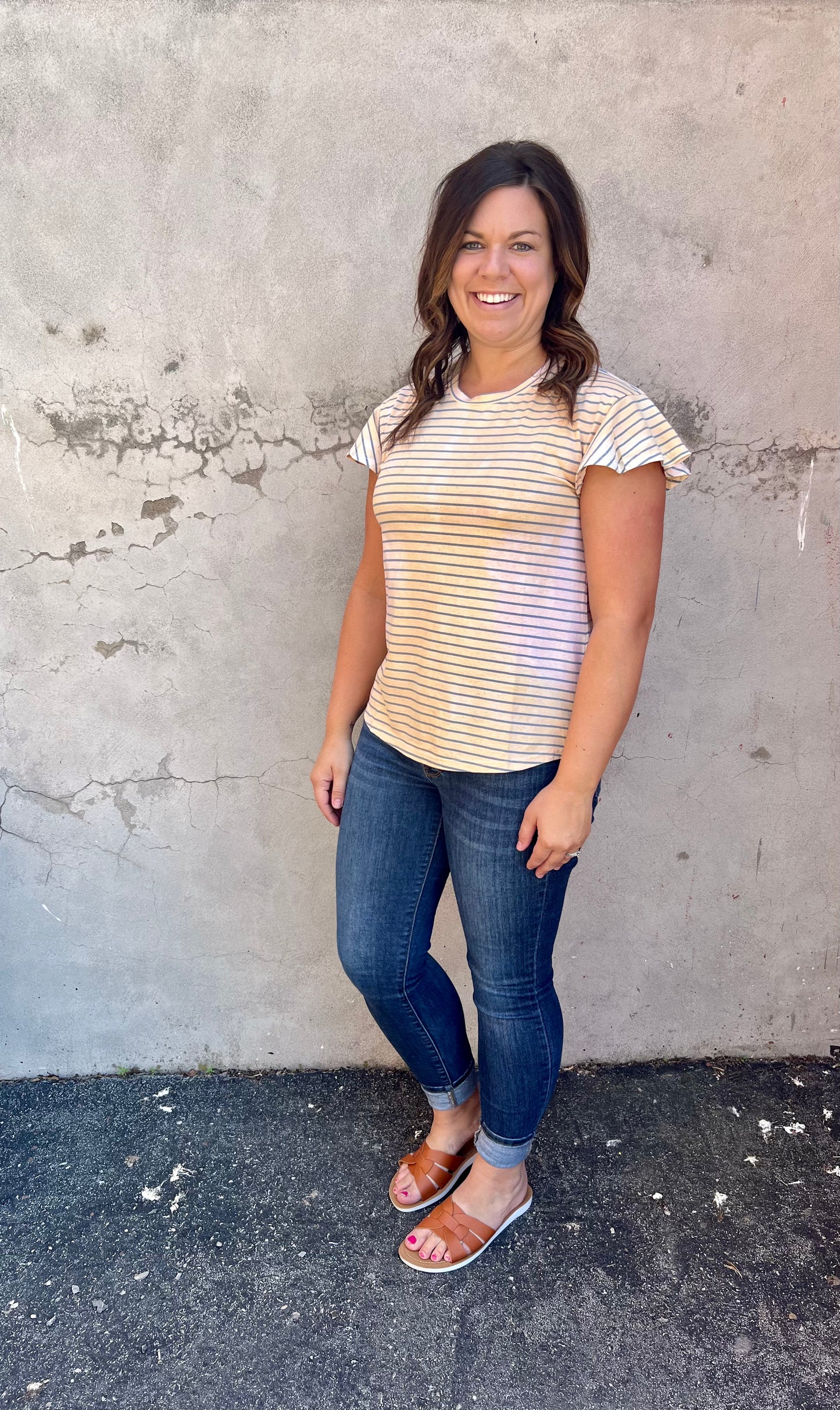 The Multi Colored Striped Tee