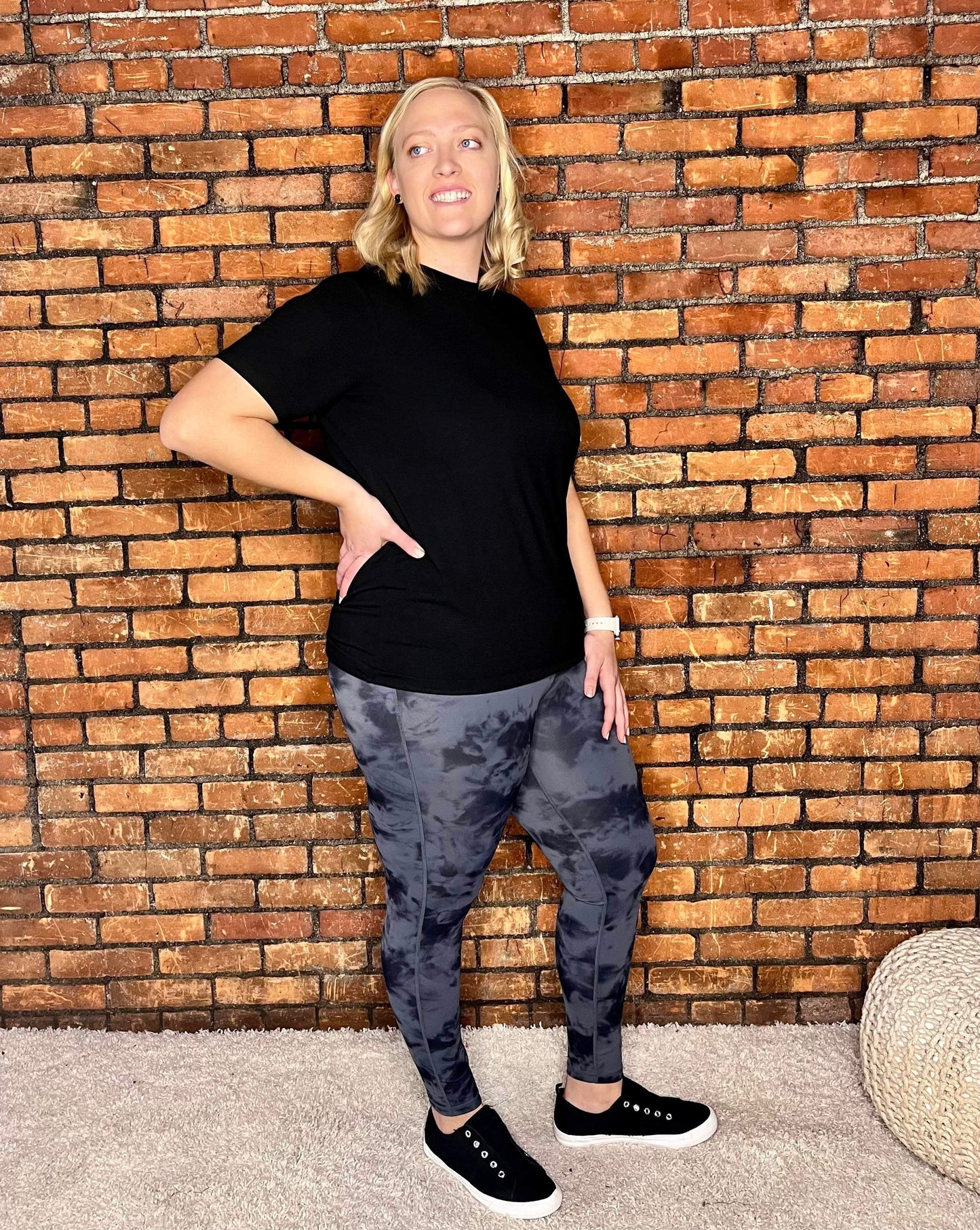 Curvy Tie-Dye High-Waisted Leggings