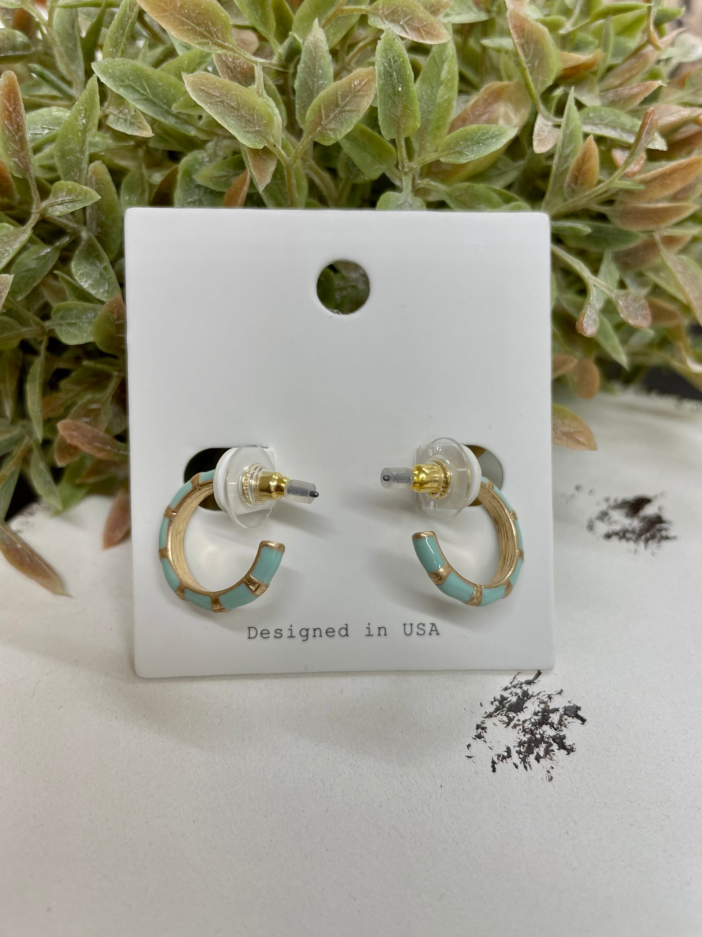 The Colored Hoop Studs