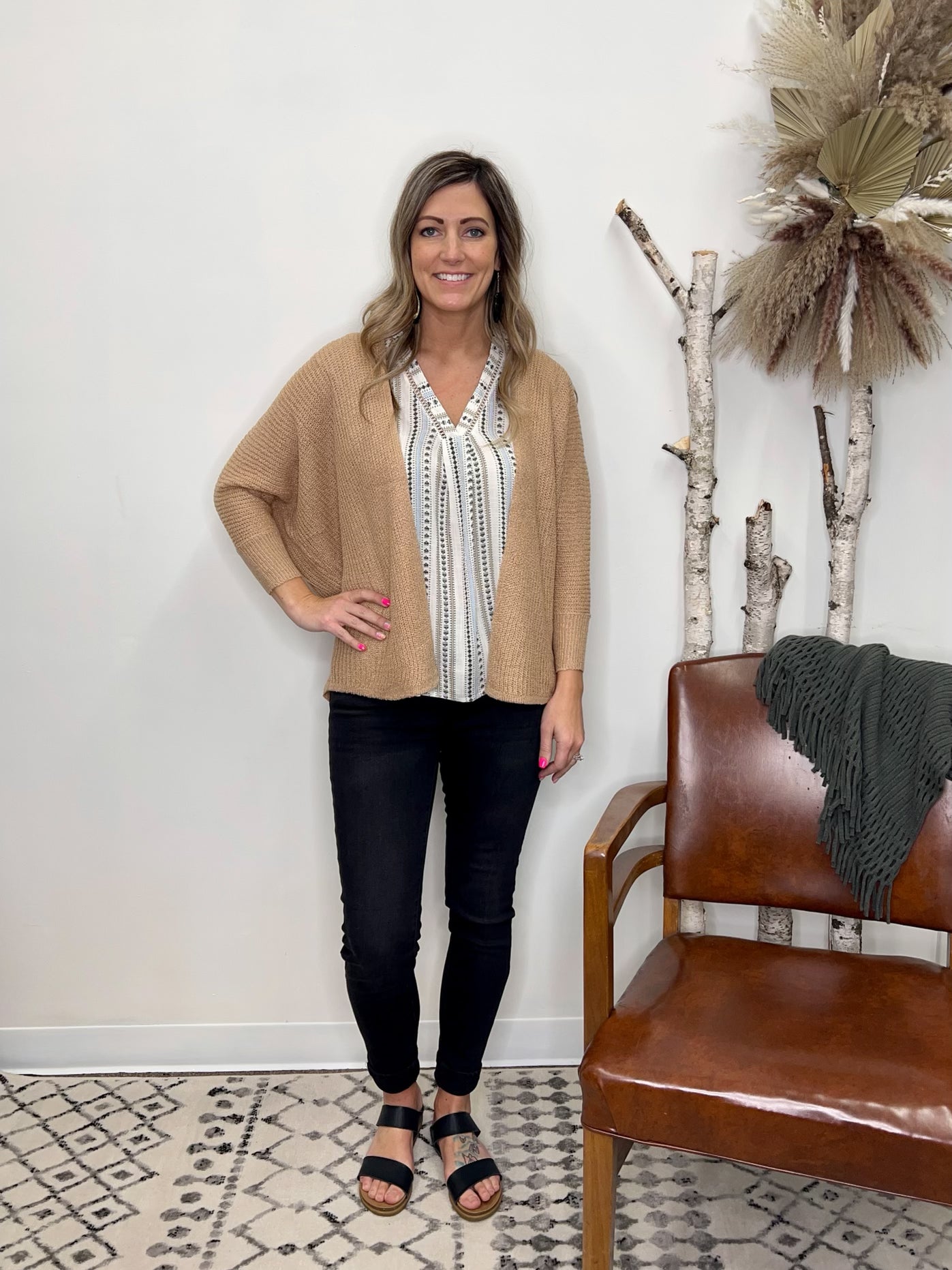 The Milo Open Front Knit Cardigan