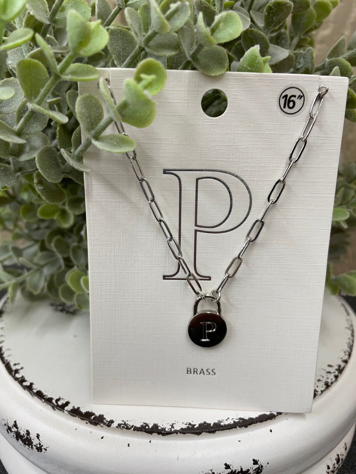 The Lock Initial Necklace