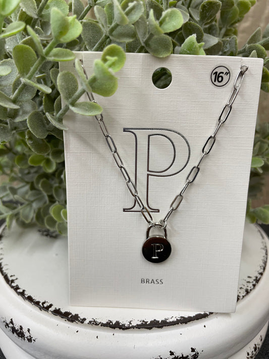 The Lock Initial Necklace