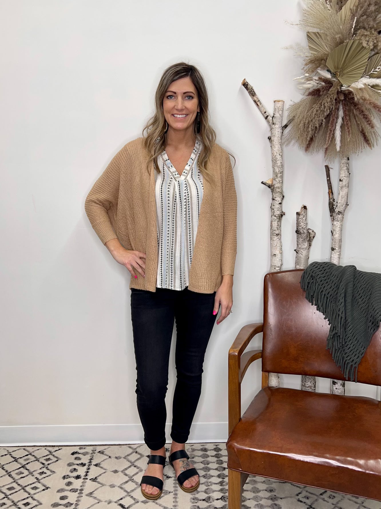 The Milo Open Front Knit Cardigan