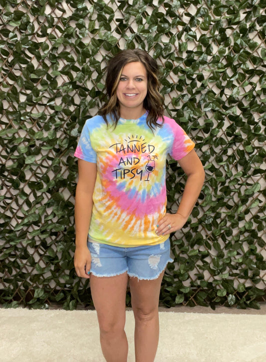 Tanned and Tipsy Graphic Tee