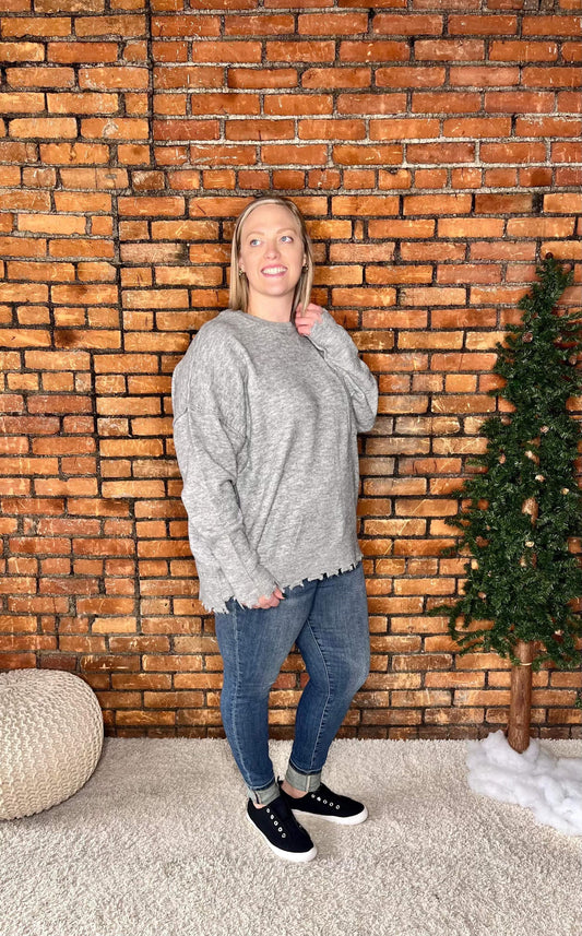 The Kayden Curvy Pocket Sweater
