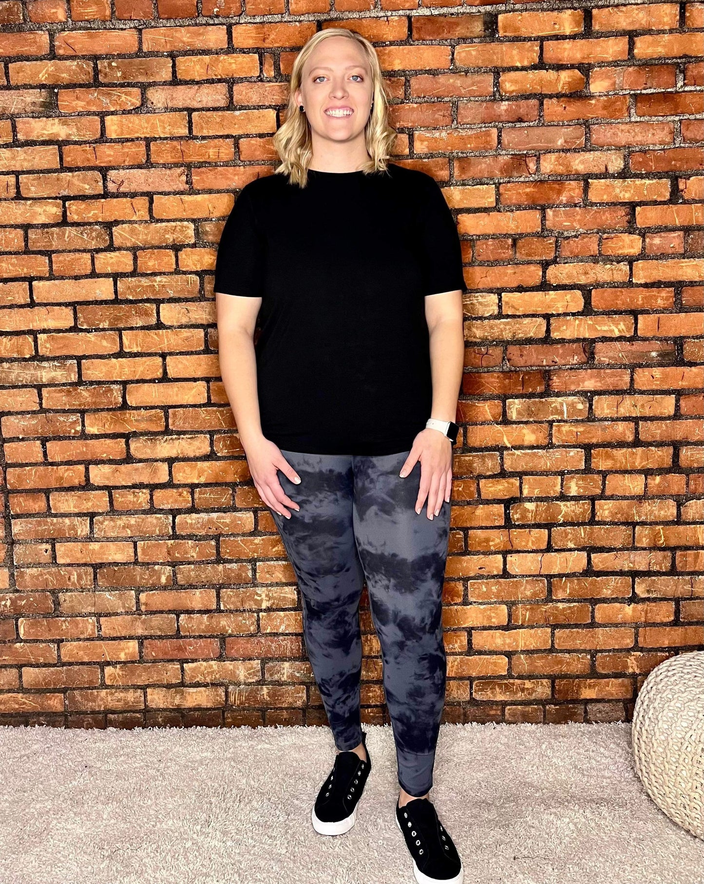 Curvy Tie-Dye High-Waisted Leggings