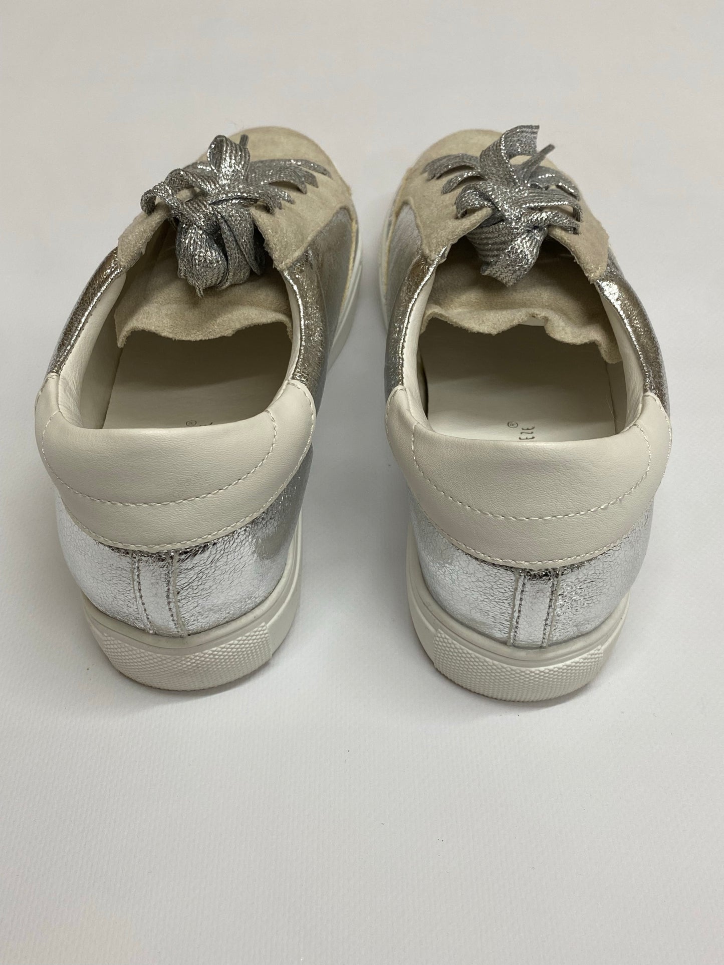 The Maia Silver Metallic Star Sneaker
