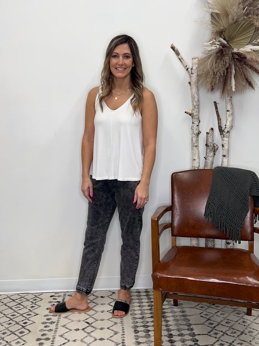 The Flowy Ember Ribbed Tank