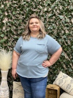 The Mina Curvy Pocket Layering Tee