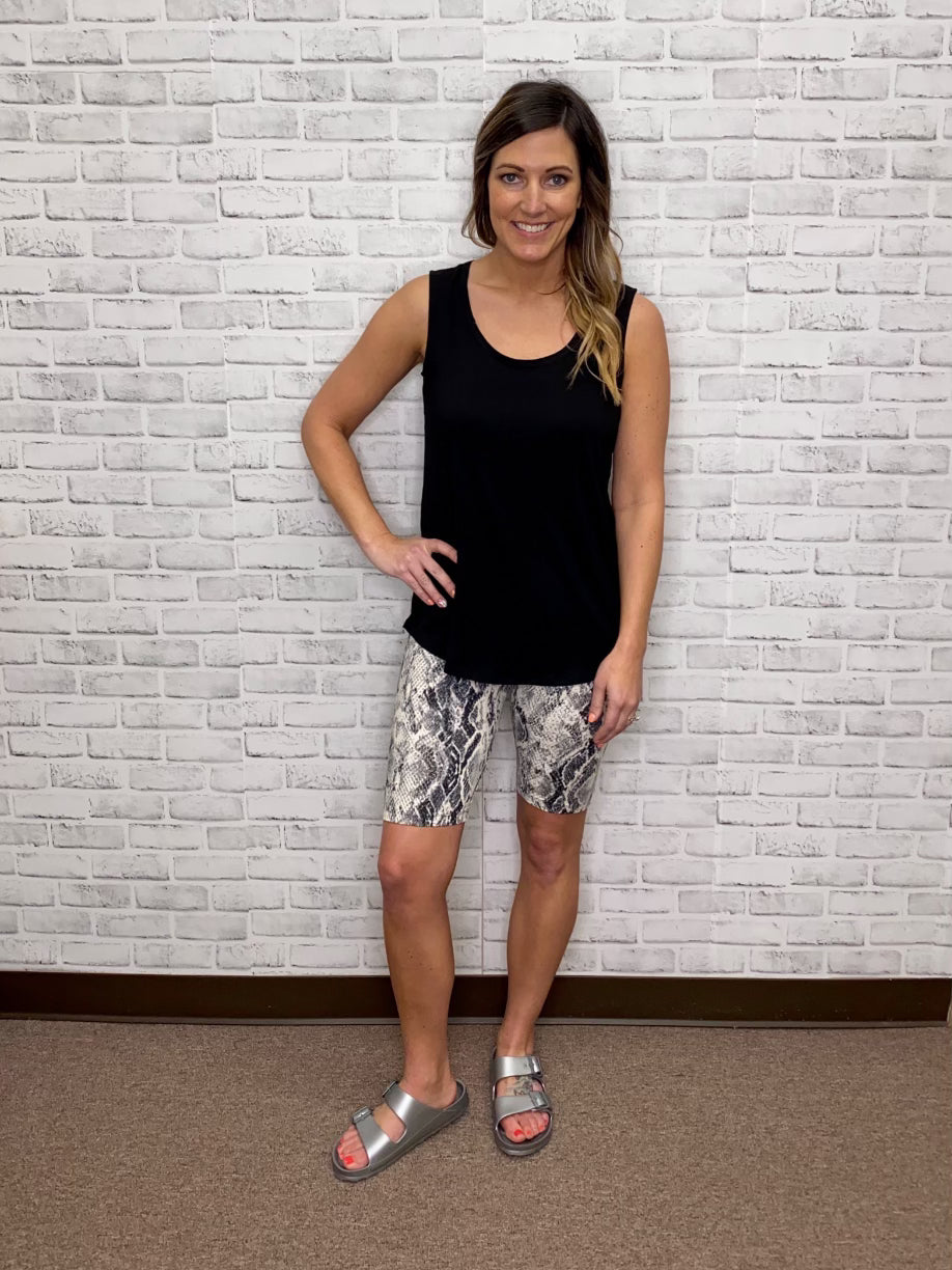 The Snakeskin Biker Shorts