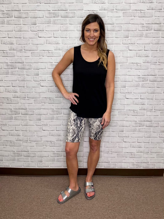 The Snakeskin Biker Shorts
