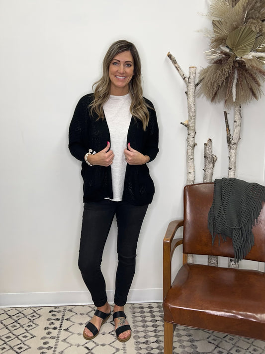 The Milo Open Front Knit Cardigan