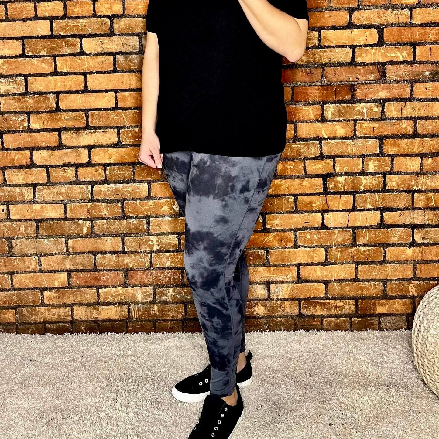 Curvy Tie-Dye High-Waisted Leggings