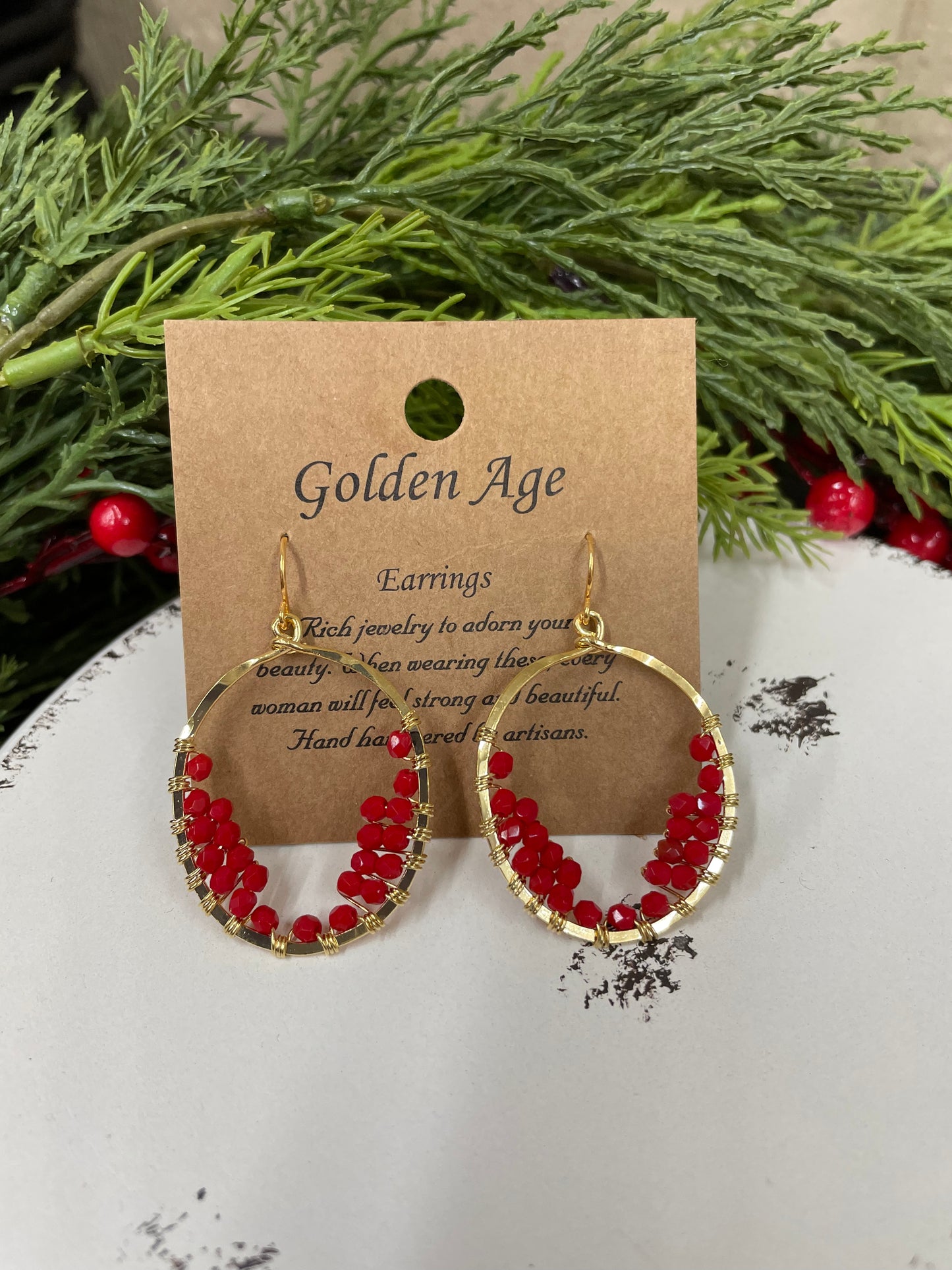 The Festive Beaded Hoops