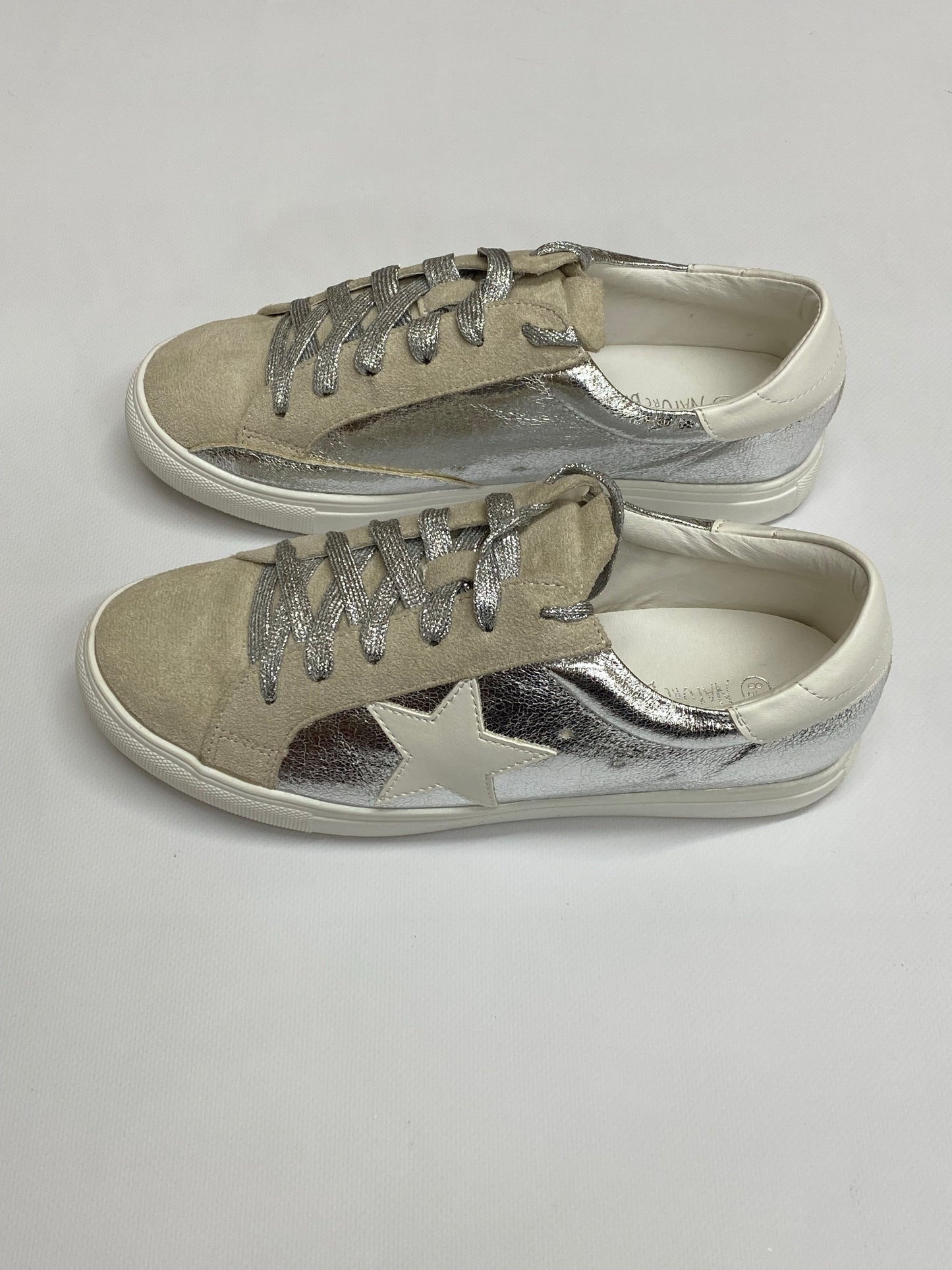 The Maia Silver Metallic Star Sneaker