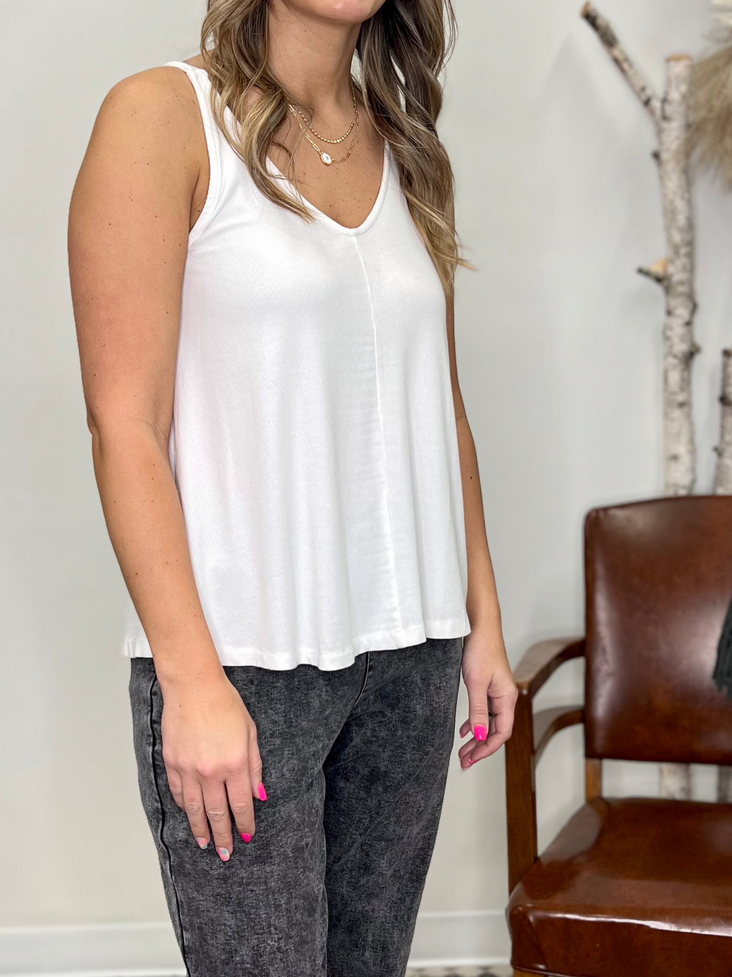 The Flowy Ember Ribbed Tank