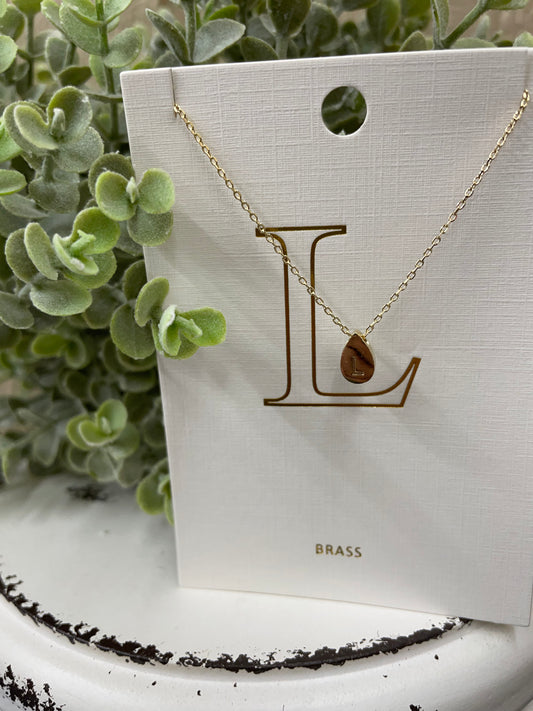 The Teardrop Initial Necklace
