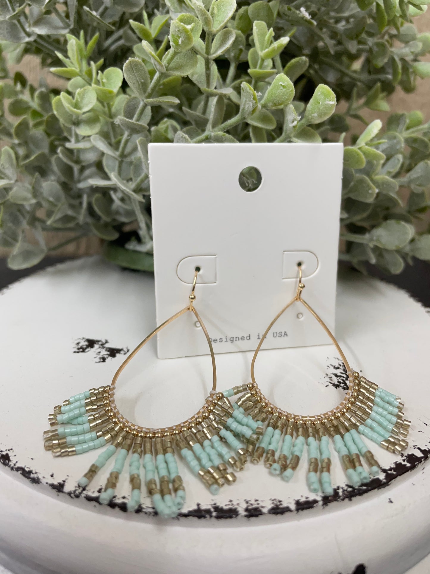 The Teardrop Beaded Earrings