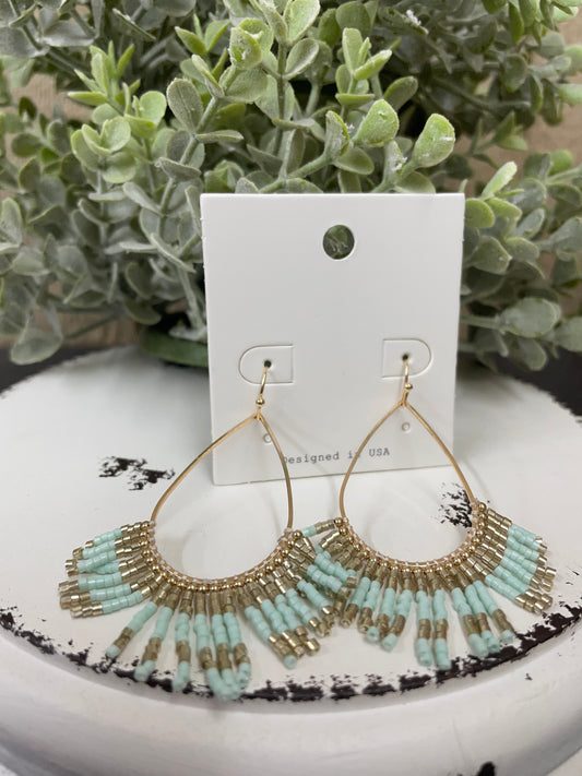 The Teardrop  Beaded Earrings